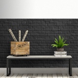 Wall Murals: Black brick texture 2