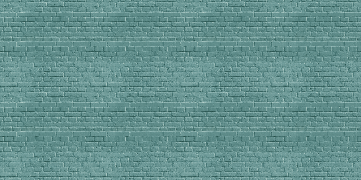 Wall Murals: Turquoise brick texture