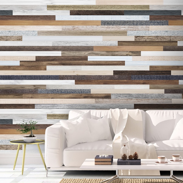 Wall Murals: Retro wood texture 0