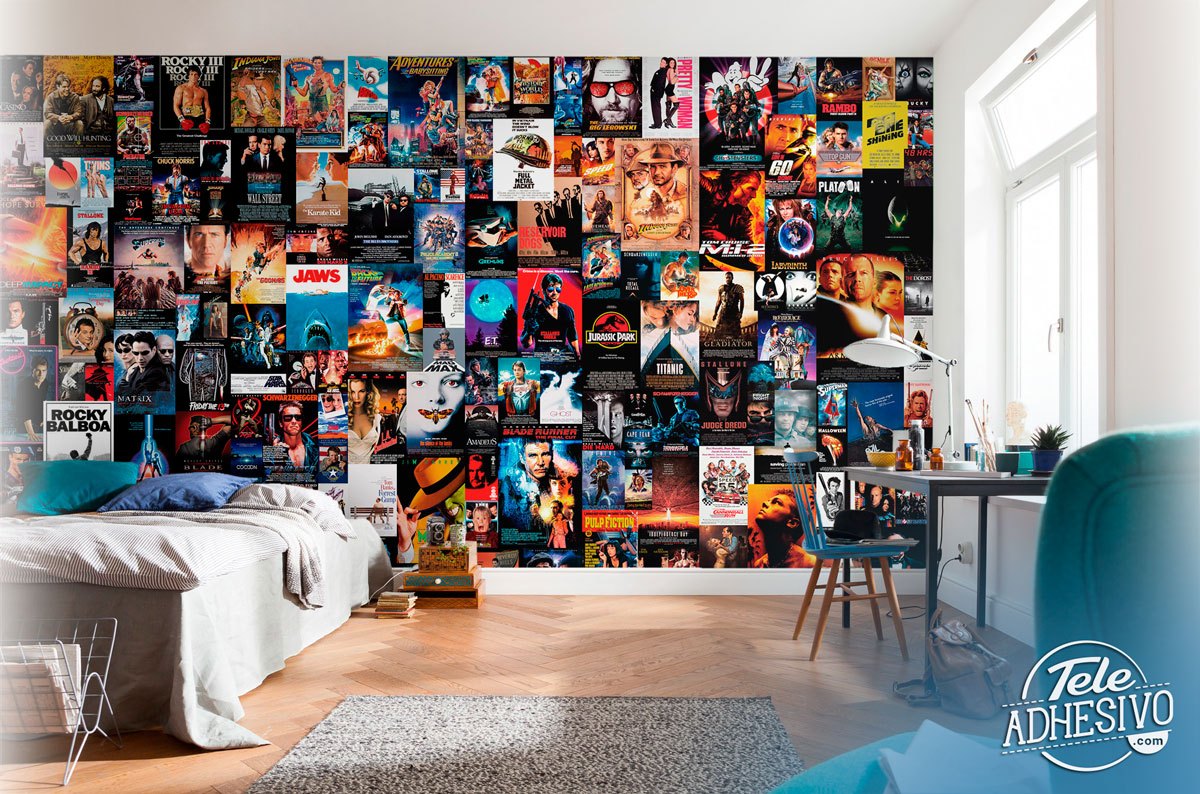 Wall Murals: Collage Posters of 80s and 90s Movies