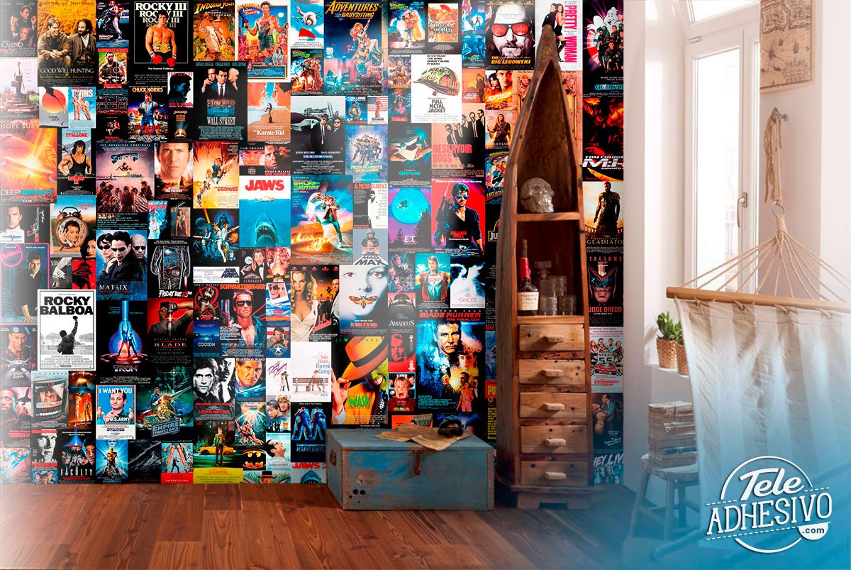 Wall Murals: Collage Posters of 80s and 90s Movies