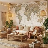 Wall Murals: Vintage Political World Map 11