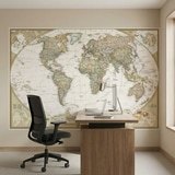 Wall Murals: Vintage Political World Map 14
