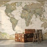 Wall Murals: Vintage Political World Map 15