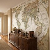 Wall Murals: Vintage Political World Map 16