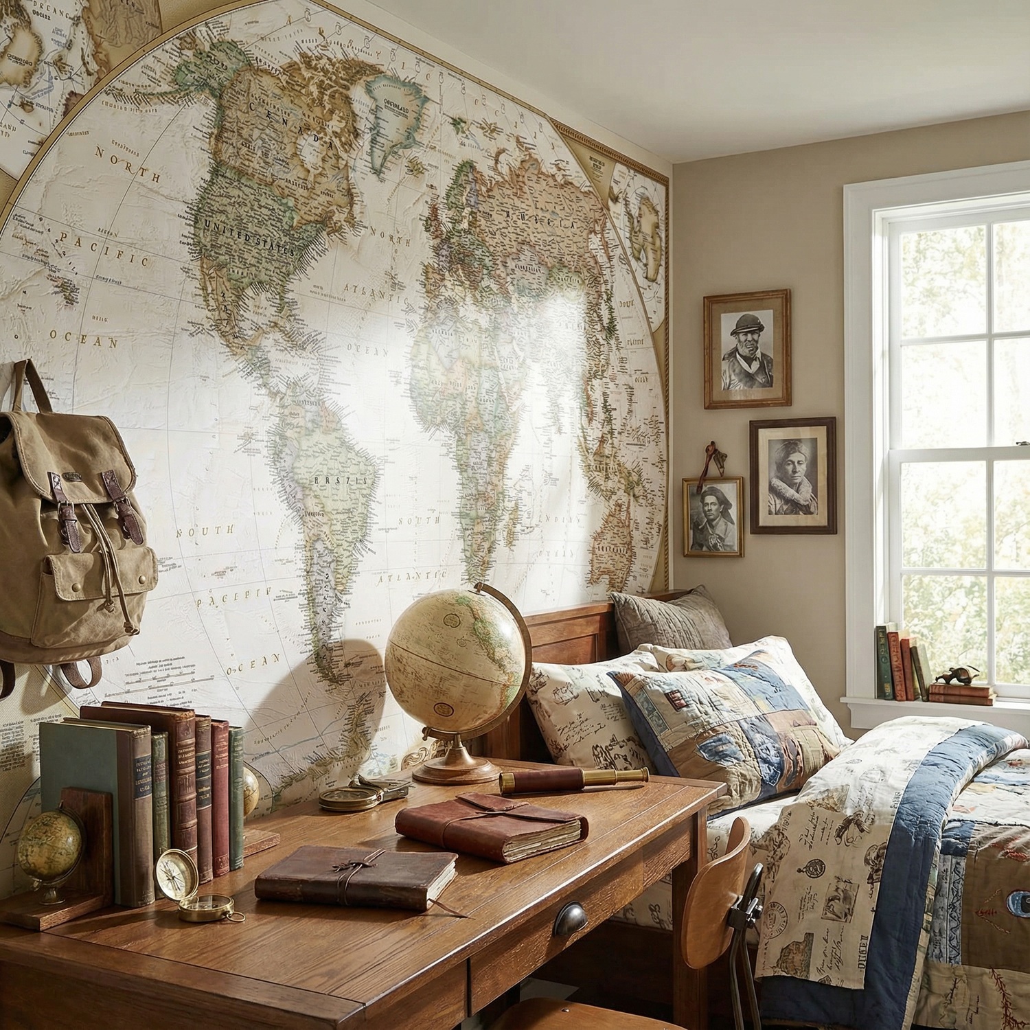 Wall Murals: Vintage Political World Map