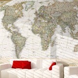 Wall Murals: Vintage Political World Map 3