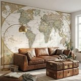 Wall Murals: Vintage Political World Map 21