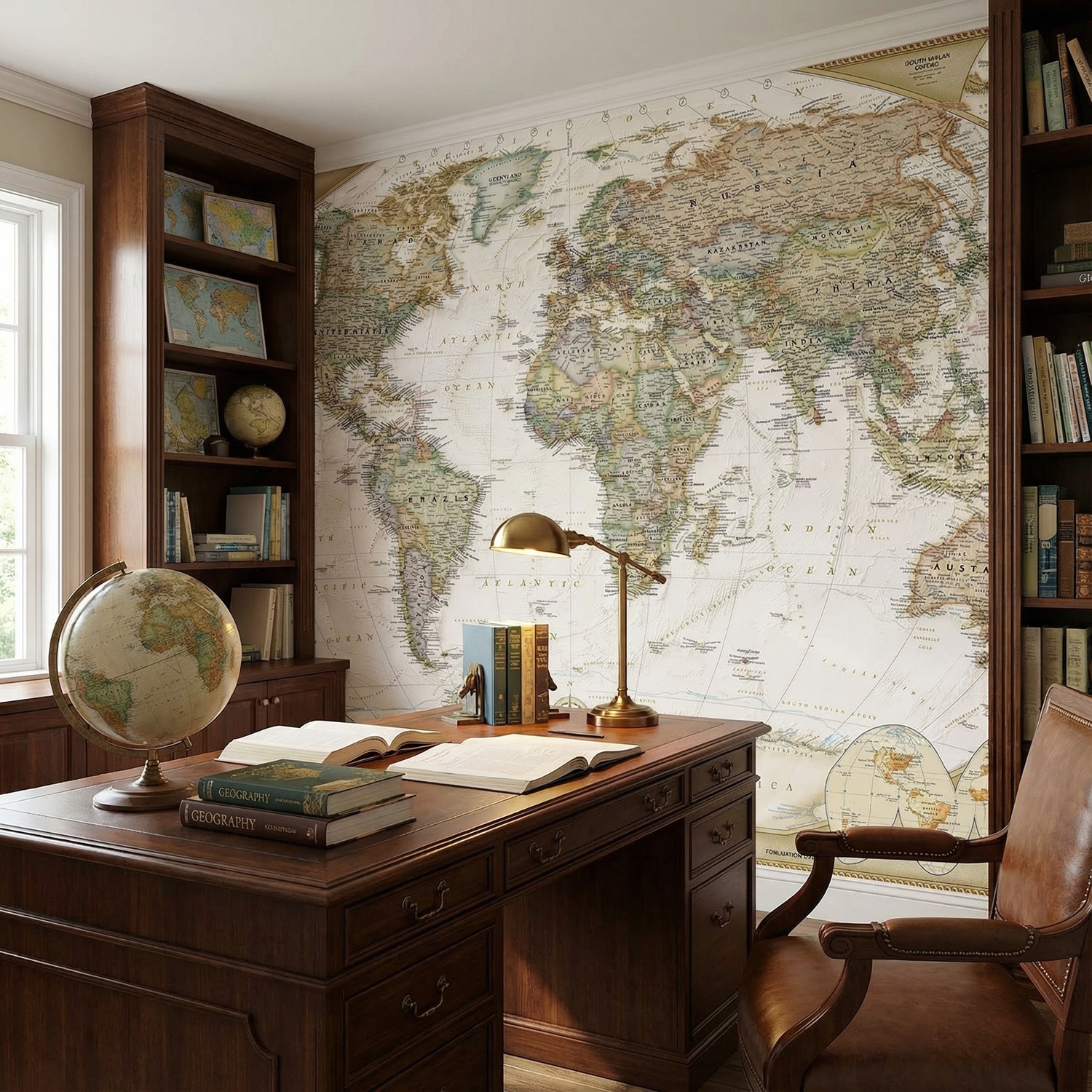 Wall Murals: Vintage Political World Map