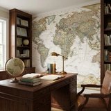 Wall Murals: Vintage Political World Map 22