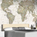 Wall Murals: Vintage Political World Map 4