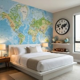 Wall Murals: Physical World Map 12