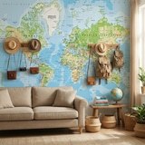 Wall Murals: Physical World Map 5