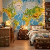 Wall Murals: World Map in Relief 14
