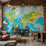 Wall Murals: World Map Relief 18