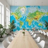 Wall Murals: World Map in Relief 19