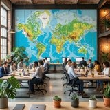 Wall Murals: World Map in Relief 4