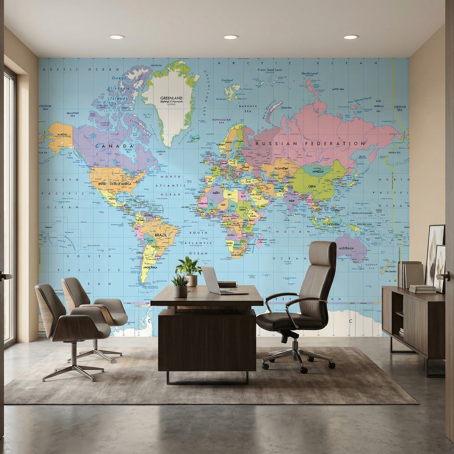 Wall Murals: World map