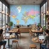Wall Murals: World map 12