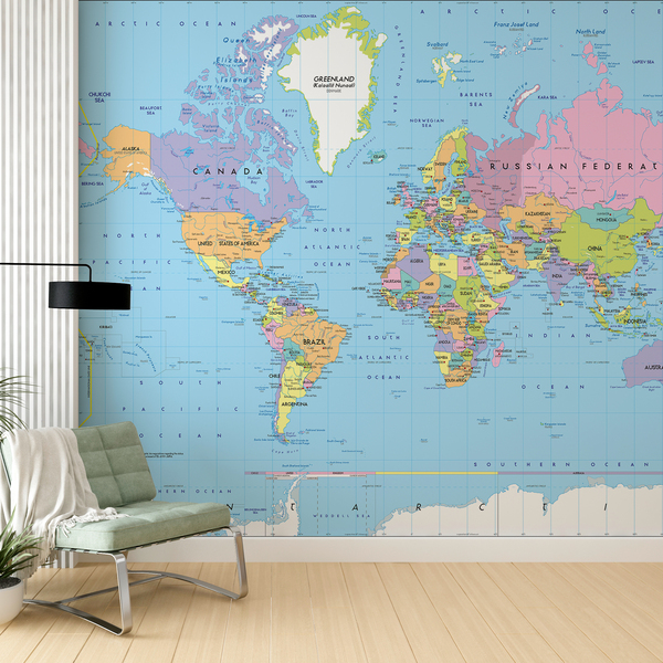 Wall Murals: World map