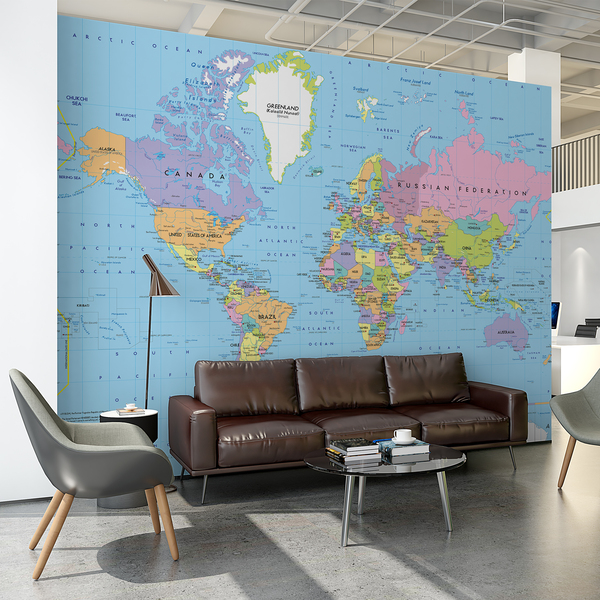 Wall Murals: World map