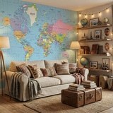 Wall Murals: World map 7