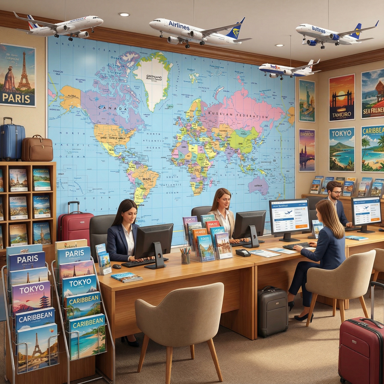 Wall Murals: World map