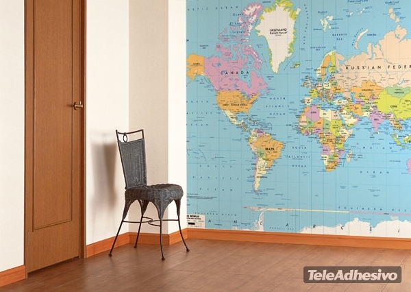 Wall Murals: Political World Map