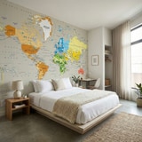 Wall Murals: Political World Map Continents 20