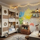 Wall Murals: Political World Map Continents 4