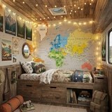 Wall Murals: Political World Map Continents 9