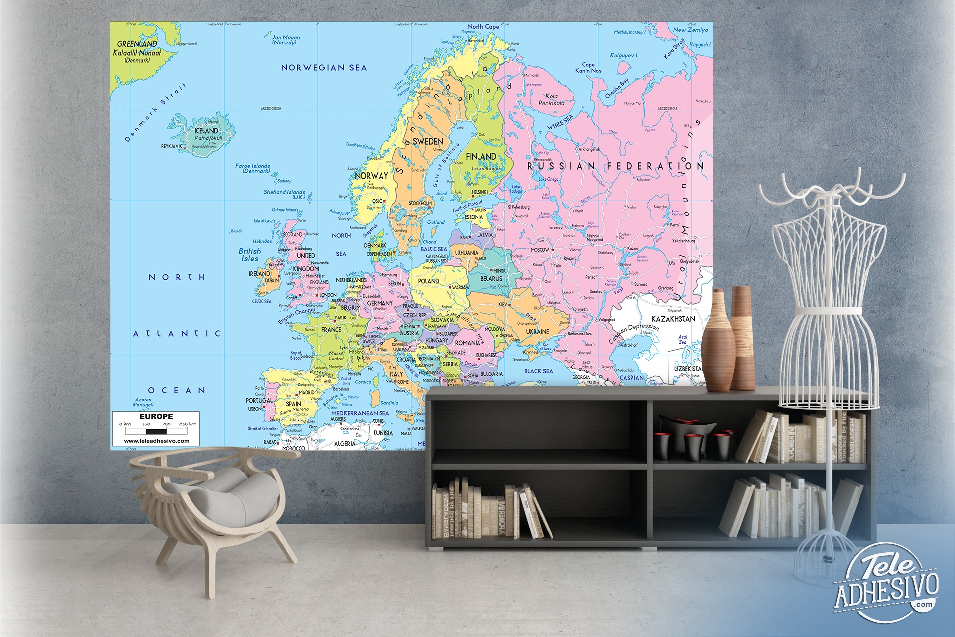 Wall Murals: Political map of Europe