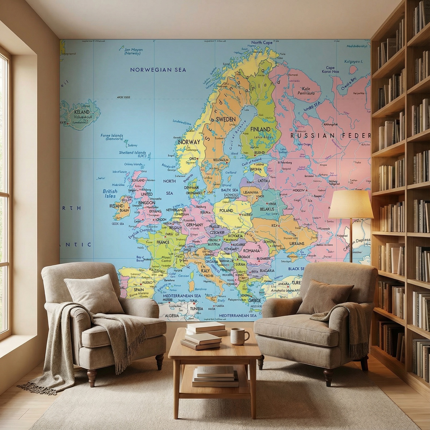 Wall Murals: Political map of Europe