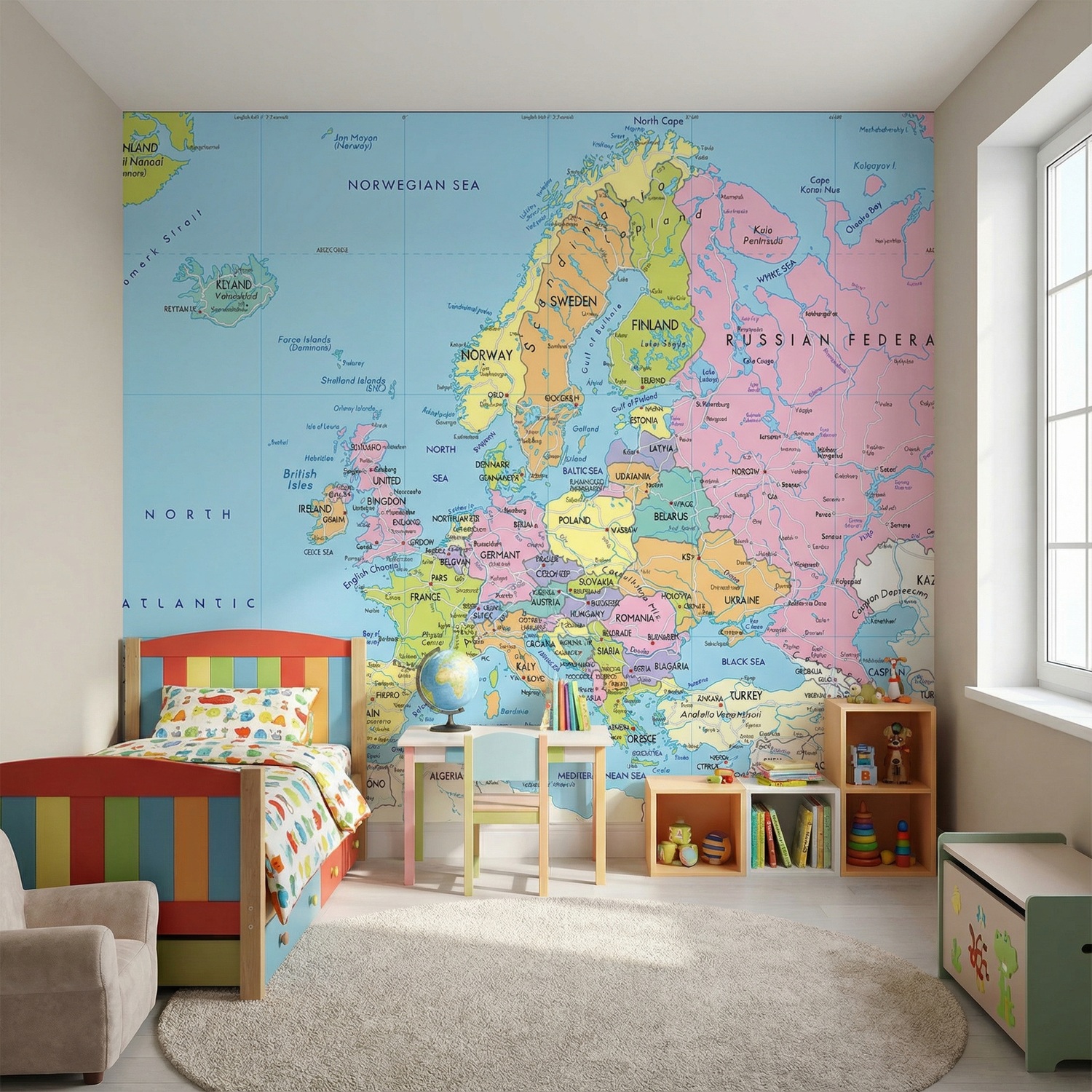 Wall Murals: Political map of Europe