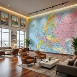 Wall Murals: Political map of Europe 9