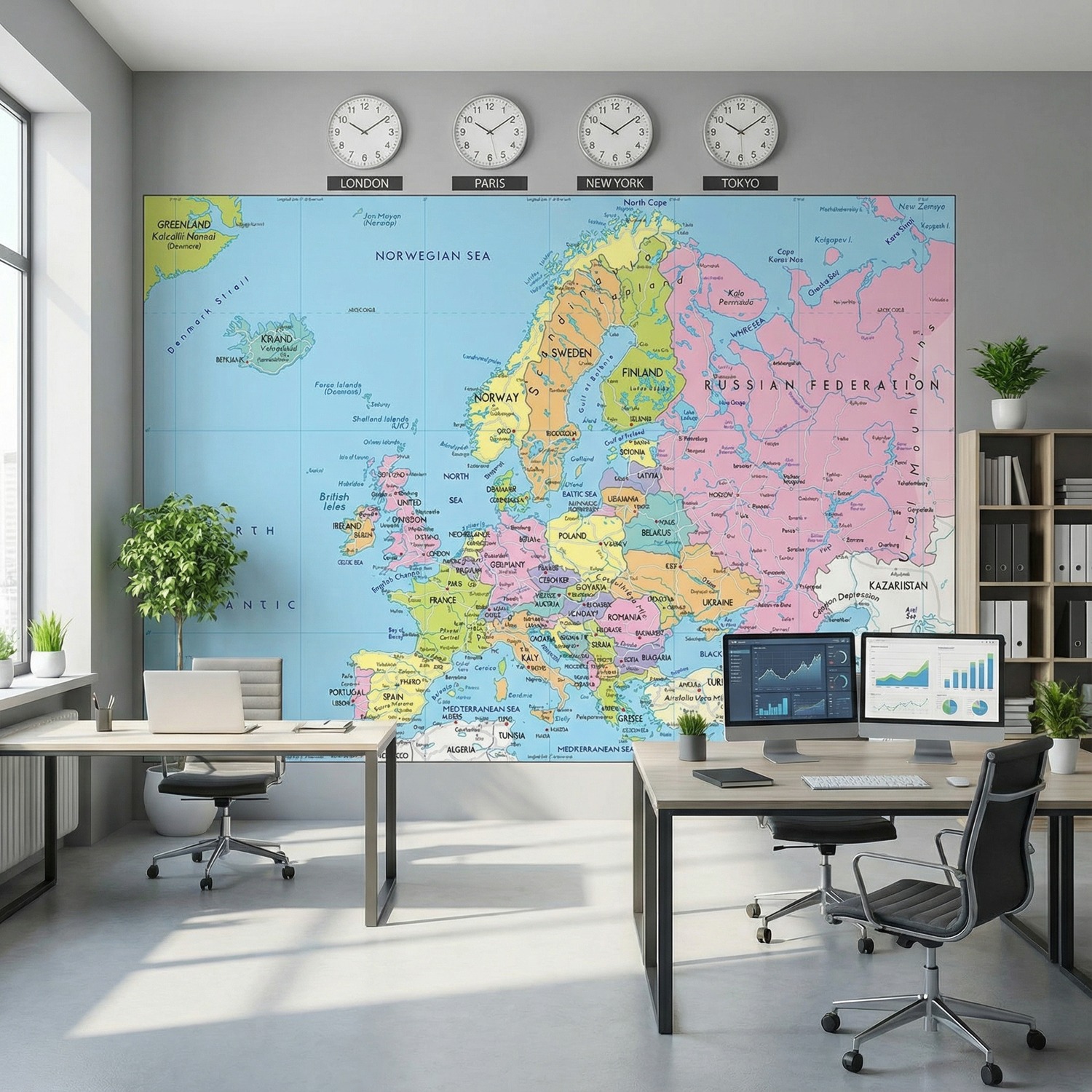 Wall Murals: Political map of Europe
