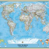 Wall Murals: World political world map 3
