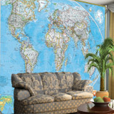 Wall Murals: World political world map 4