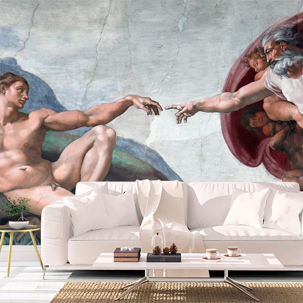Wall Murals: Creation of Adam, Michelangelo