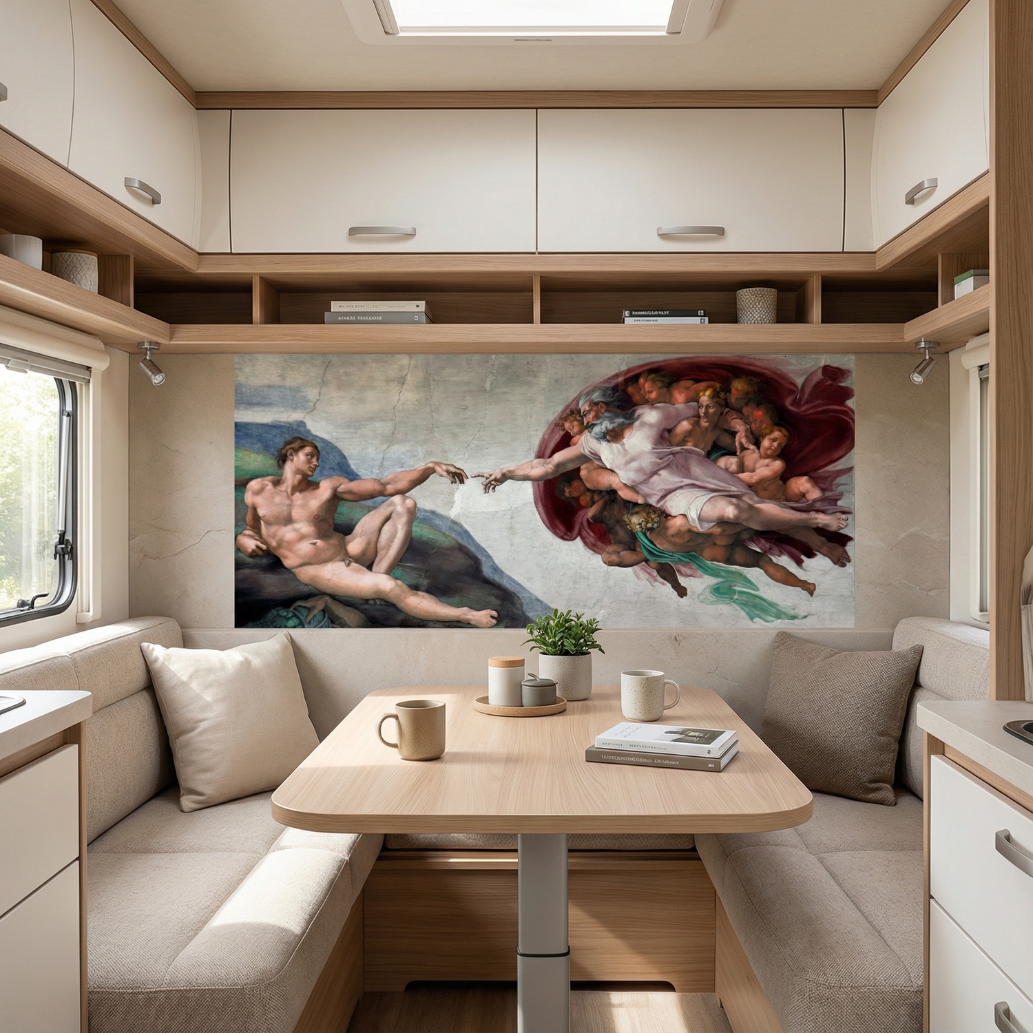 Wall Murals: Creation of Adam, Michelangelo