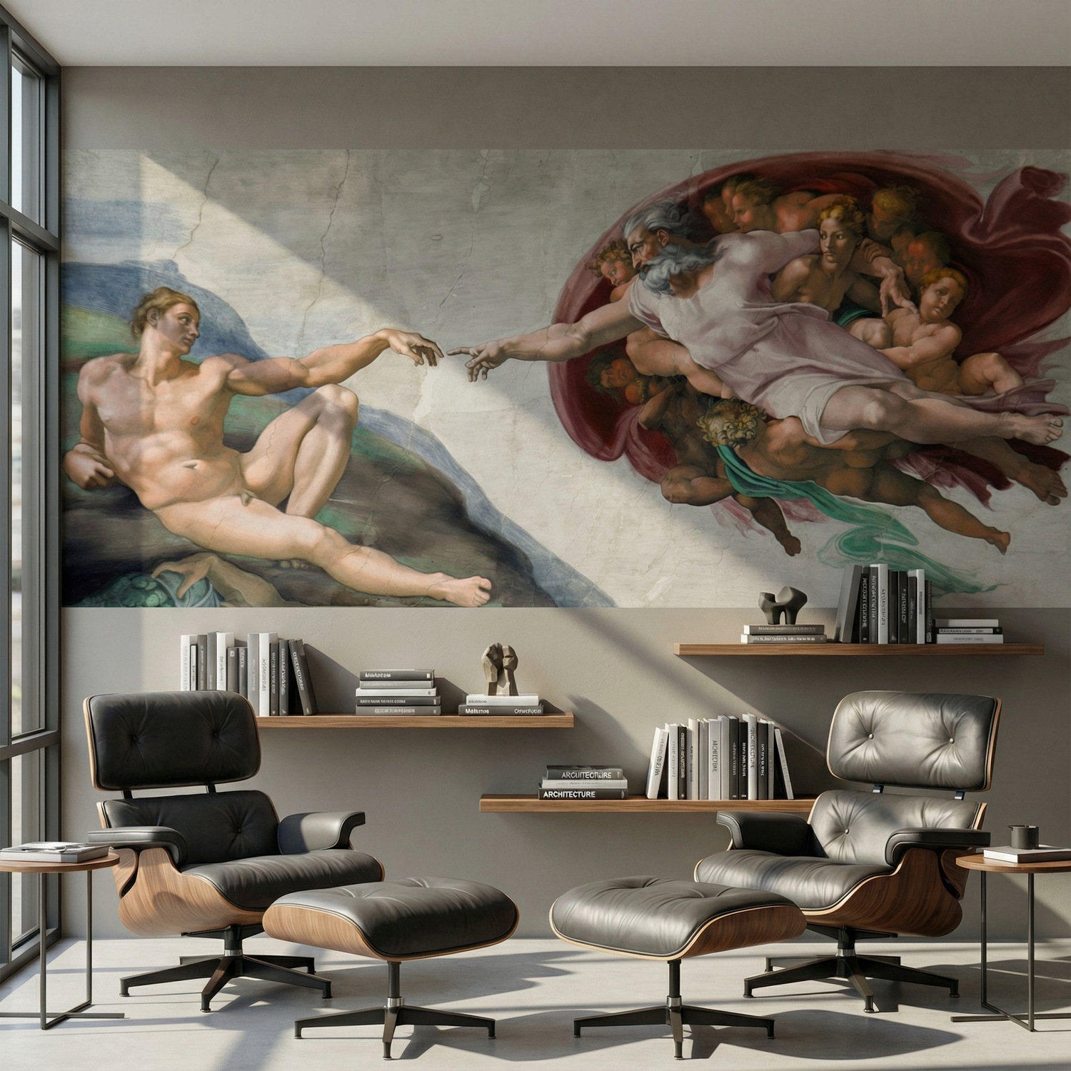 Wall Murals: Creation of Adam, Michelangelo