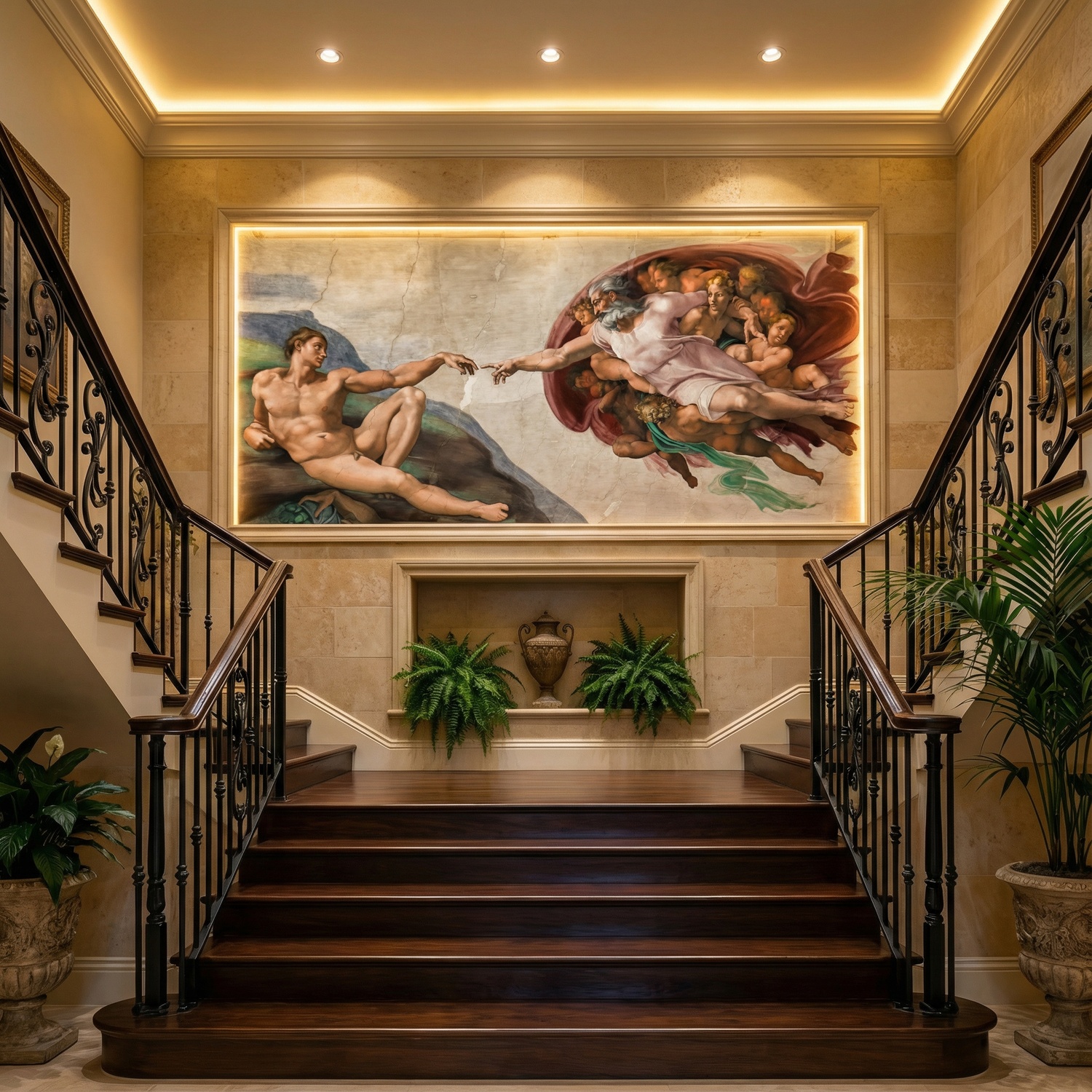 Wall Murals: Creation of Adam, Michelangelo