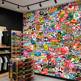 Wall Murals: StickerBomb mural 2