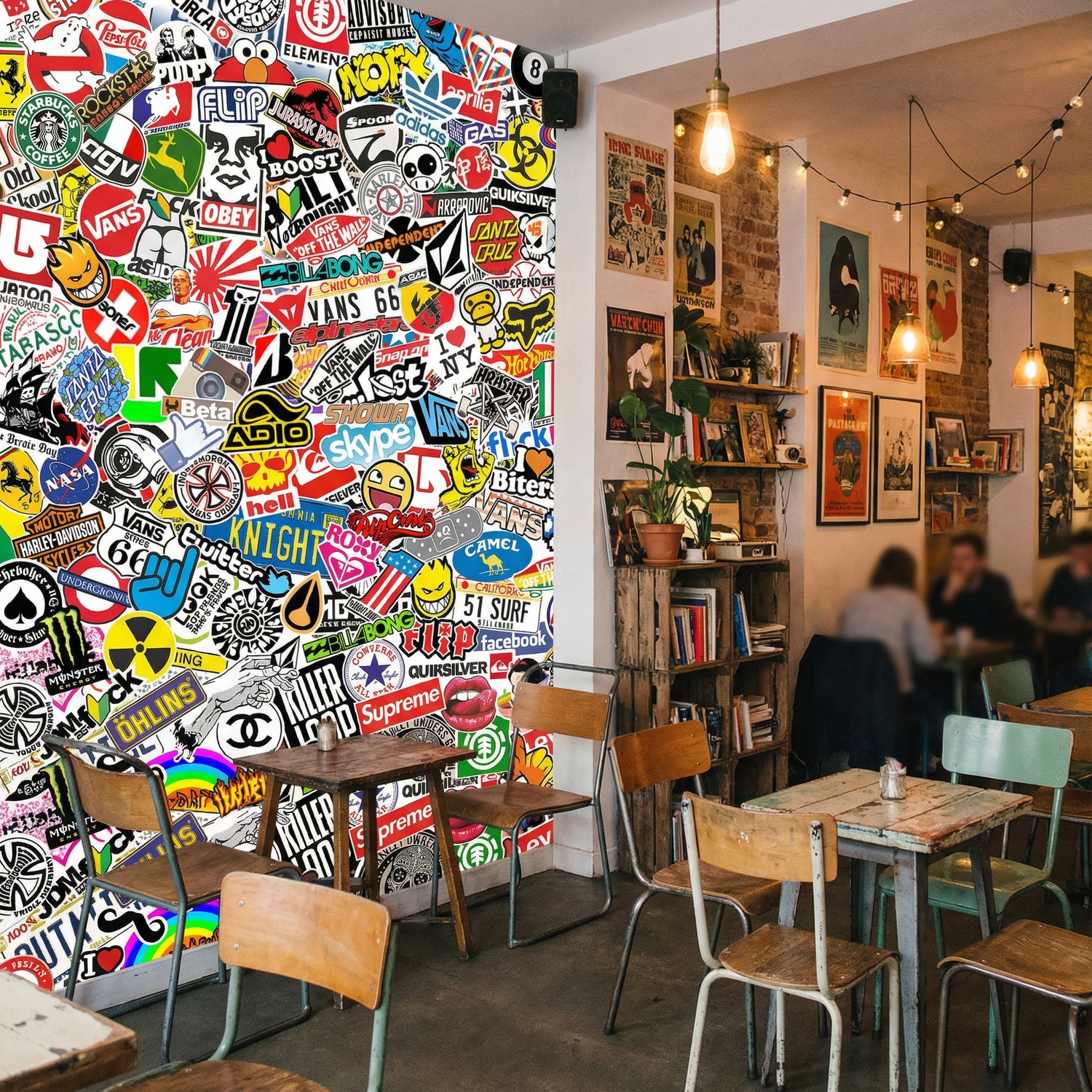 Wall Murals: StickerBomb mural