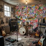 Wall Murals: StickerBomb mural 15