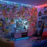 Wall Murals: StickerBomb mural 18