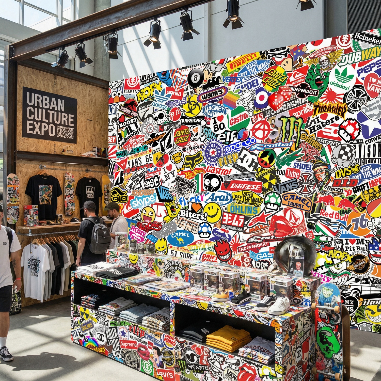 Wall Murals: StickerBomb mural