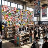 Wall Murals: StickerBomb mural 20