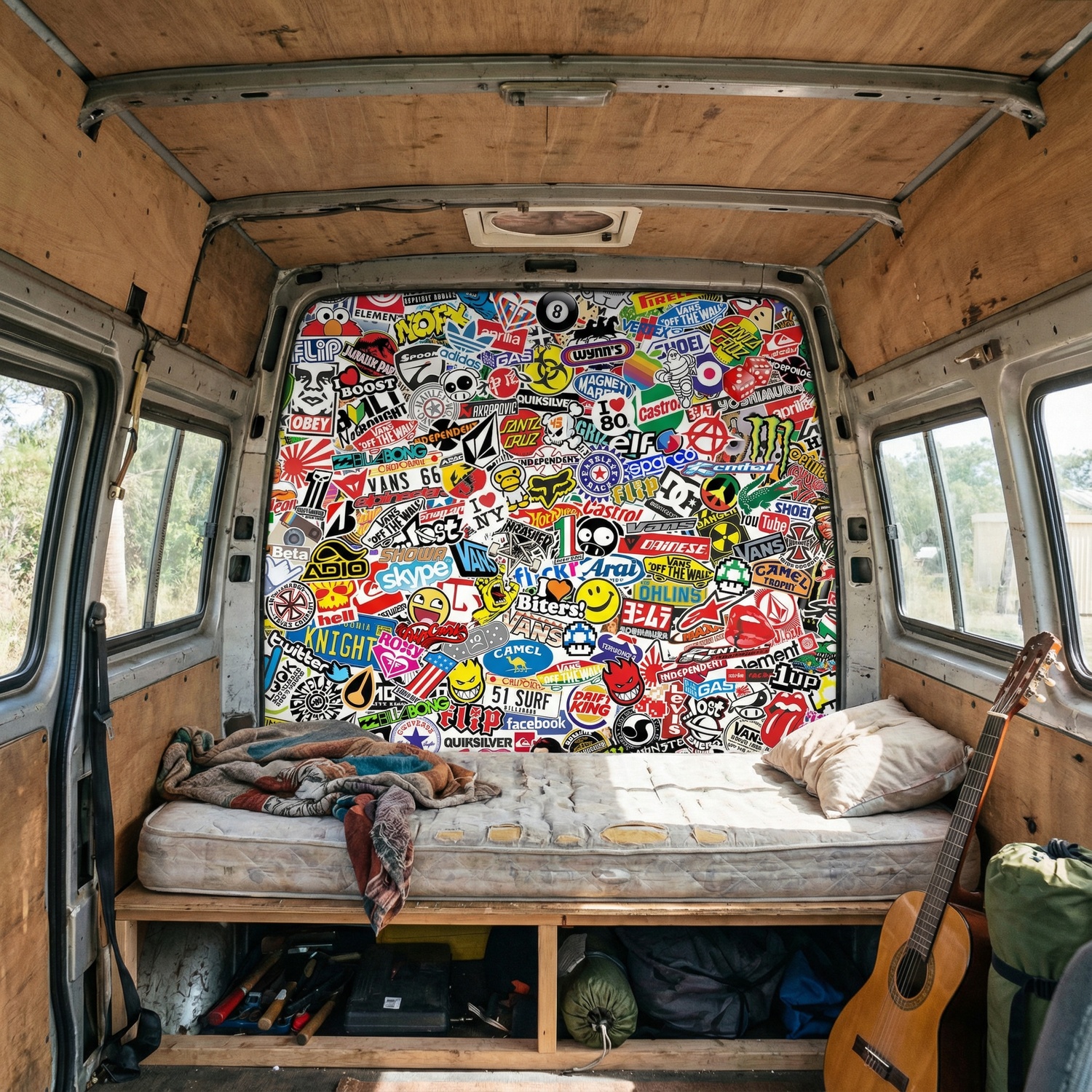 Wall Murals: StickerBomb mural