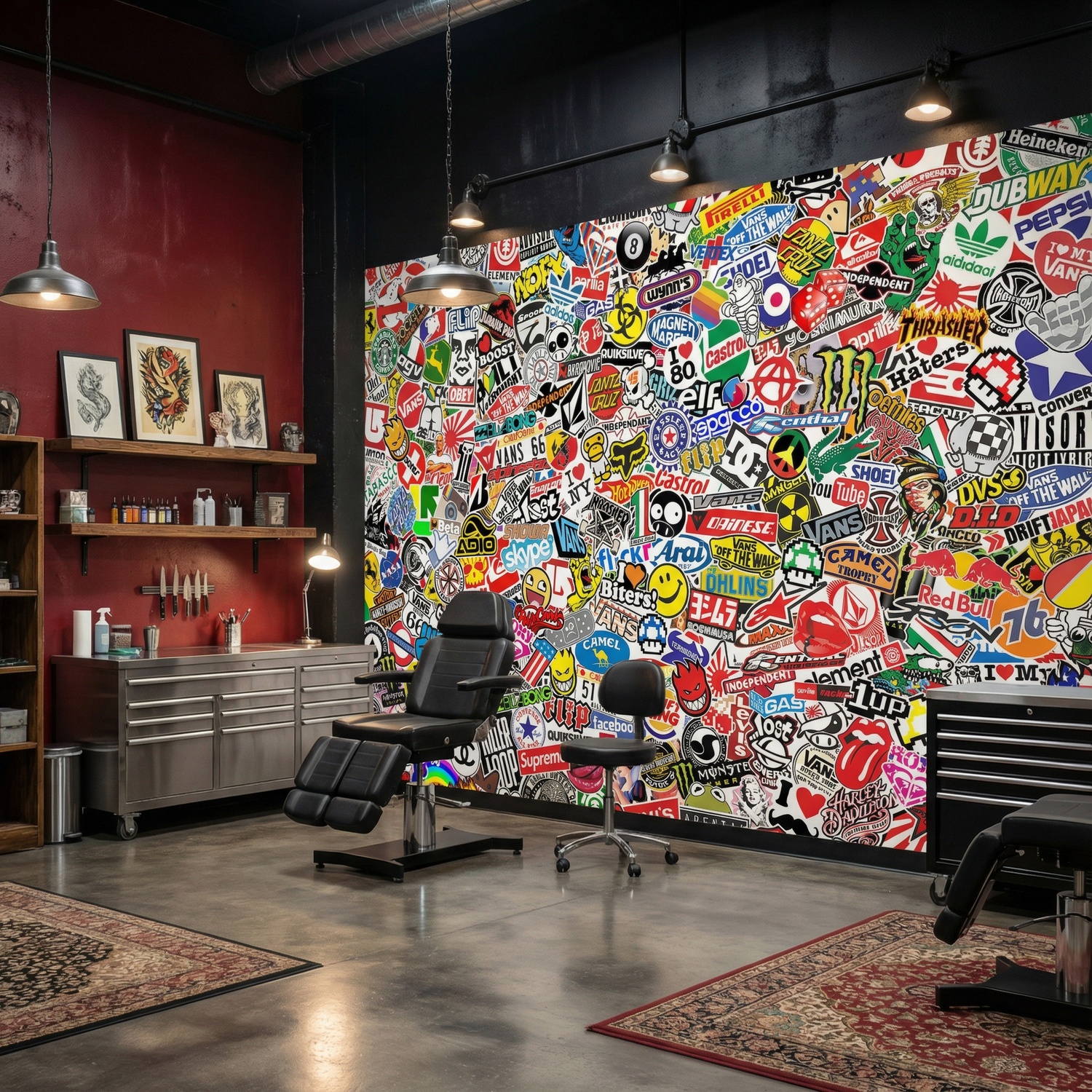 Wall Murals: StickerBomb mural